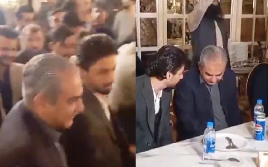 Mohsin Naqvi attends Abrar Ahmed's wedding [Source: @khelshel/X.com]
